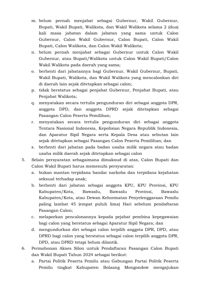 Surat Pengumuman KPU lampiran 3