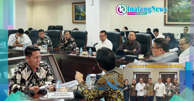 Bupati Bolsel H. Iskandar Kamaru, SPt, MSi saat rakor PHTC evitalisasi rumah sakit umum daerah (RSUD).