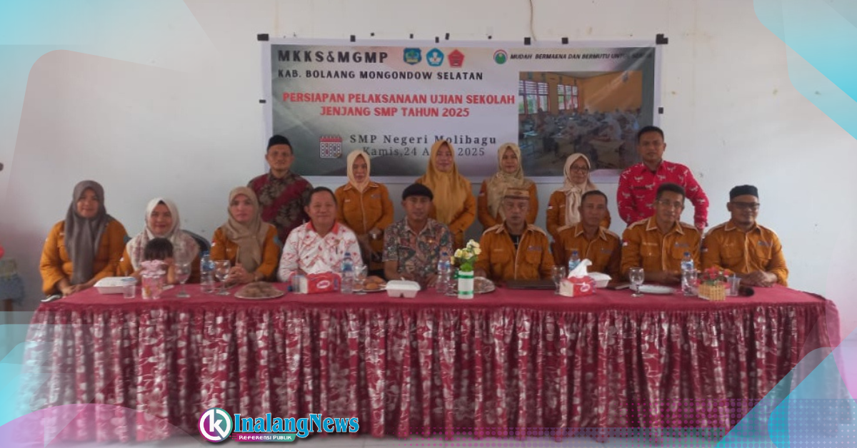 Dinas Pendidikan Bolsel gelar MKKS dan MGMP tingkat SMP guna matangkan strategi sukses Ujian Sekolah 2025.