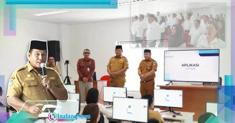 DAB Wabup Deddy Abdul Hamid saa pelaksanaan Ujian Dinas dan Ujian Kenaikan Pangkat ASN Bolsel 2025.