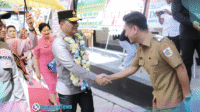 Wakil Walikota Kotamobagu Rendy Virgiawan Mangkat saat menjemput Kapolda Sulut Irjen.Pol Roycke Harry Langie, saat peresmian Gedung Mako Polres Kotamobagu.