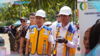 BolselA acara peresmian groundbreaking dak ppkt di kabupaten bolsel oleh wakil gubernur sulut victor bersama bupati iskandar dan wakil bupati deddy.
