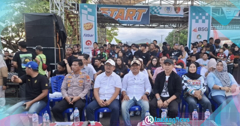 DPRDBLSL-A DPRD Bolsel hadir pentutupan halilintar drag and race bolsel 2025.