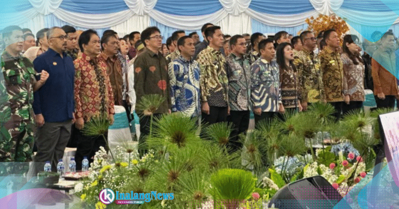 Kopmer Walikota Kotamobagu Weny Gaib saat menghadiri kegiatan peluncuran dan dialog pembentukan koperai merah putih bersama Mendes Yandri Susanto dan para Wamen.