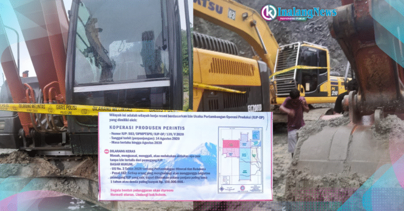 Pengamanan Alat berat penambang ilegal di Wilayah Konsesi KUD Perintis.