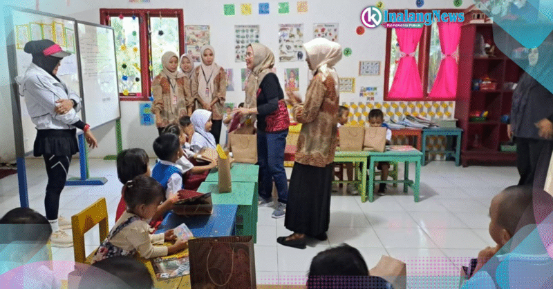 DIkbud Bolsel Dalam Kunjungan Bunda PAUD Selvian Kamaru Manoppo saat MPLS