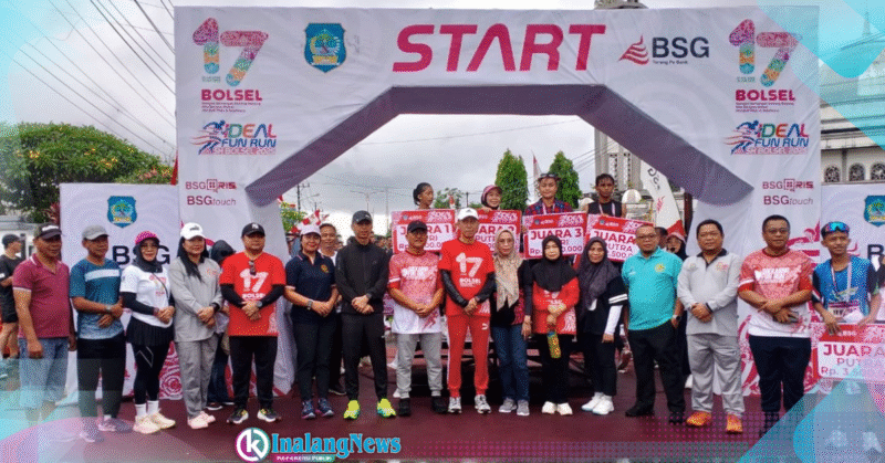 Pemkab Bolsel di Pimpin Bupati Iskandar mengikuti Jalan Sehat & Ideal Fun Run sebagai rangkaian Hut Bolsel ke-17