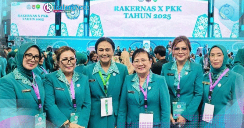 Ketua TP-PKK Bolsel, Ny. Selpian Kamaru saat mengikuti Rakernas X di Samarinda.