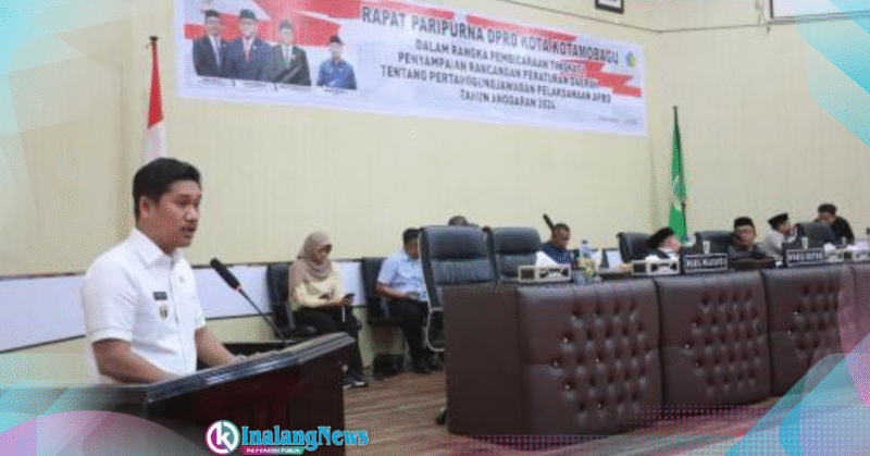 Wakil Walikota Rendy Virgiawan Mangkat, saat menyampaikan Ranperda Pertanggungjawaban Pelaksanaan APBD Tahun Anggaran 2024.