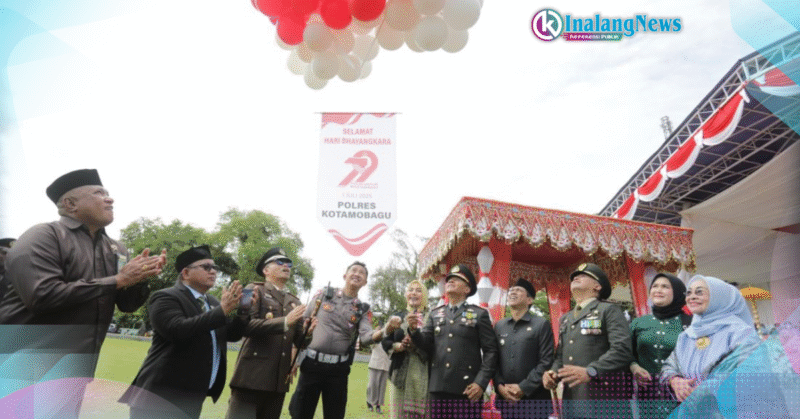 Walikota Weny Gaib mengikuti Upacara Peringatan HUT Bhayangkara ke-79