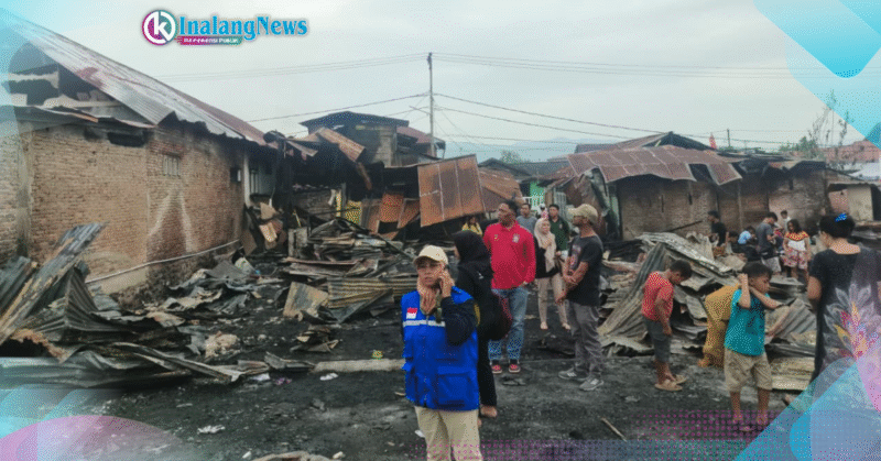 DSP saat di Lokasi Kebakaran Gogagoman Anggota DPRD Kotamobagu DSP tinjau lokasi kebakaran Gogagoman