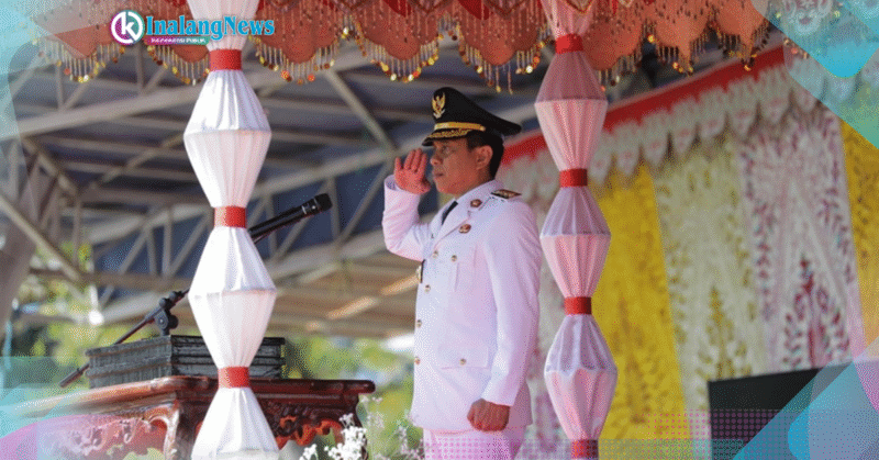 Walikota Kotamobagu WEny Gaib saat memimpin Upacara Hari Kemerdekaan RI ke-80 tahun