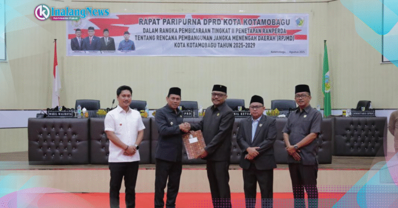 Paripurna penetapan Ranperda RPJMD Kotamobagu 2025 -2029.