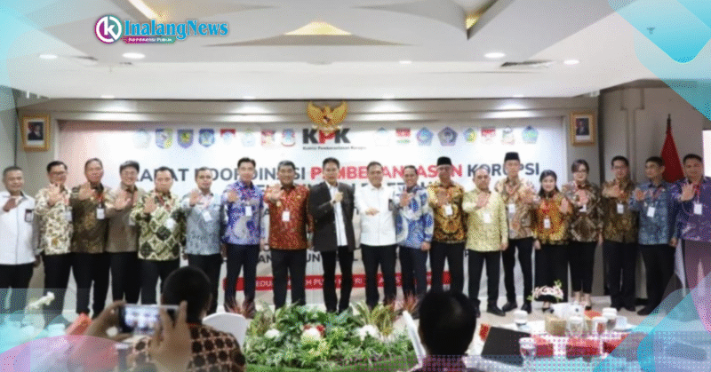 RAKOR KPK-RI Walikota Weny Gaib dan Ketua DPRD Kotamobagu Adrianus Mokoginta mengikuti Rakor Anti Korupsi KPK-RI