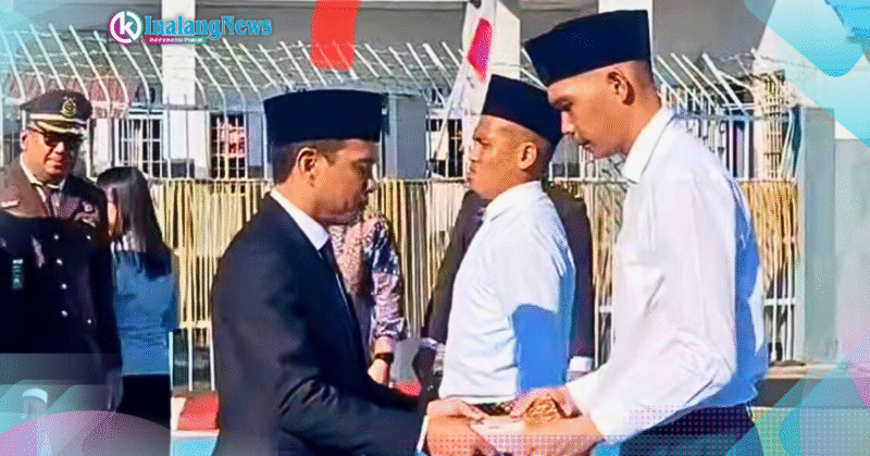 Walikota Kotamobagu Weny Gaib saat memimpin Upcara Remisi Tahanan Rutan Kotamobagu