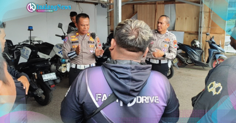 Pelatihan Ojol Satlantas Kotamobagu Latihan Safety Riding Ojol Kotamobagu oleh Satlantas Kotamobagu