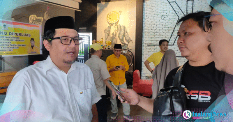 Sekertaris DPD II Golkar Kotamobagu, Herdy Korompot saat Rapat Pleno Partai