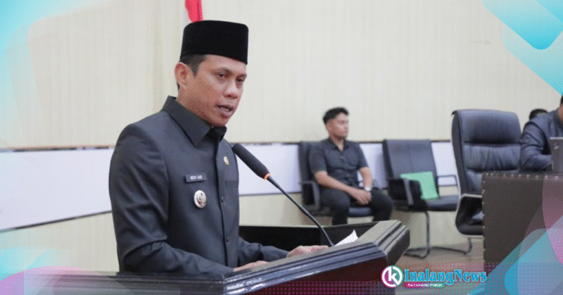 Walikota Weny saat memberikan sambutan dalam Paripurna DPRD Kotamobagu