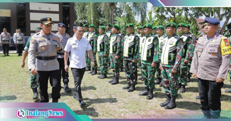 Apel Siaga Bencana Polres Walikota Weny mengikuti Apel Siaga Bencana Polres Kotamobagu