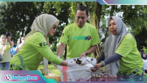 Climate Day 2025 Walikota Kotamobagu, dr. Weny Gabi, bersama Isteri RIndah Gaib Mokoginta saat kegiatan Climate Day 2025