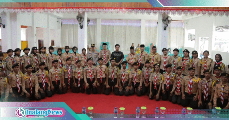 Pelepasan Kontingen Gerakan Pramuka Kotamobagu ikut Perkemahan tingkat Nasional 2025 oleh Wawali Rendy MAngkat