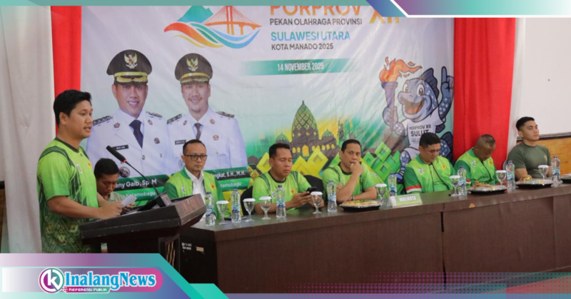 Wawali Rendy yang juga Ketua KONI Kotamobagu saat pelepasan Kontingen
