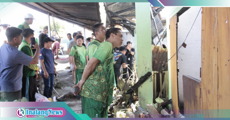 Walikota di Kebakaran Tumobui Walikota turun melihat korban musibah kebakaran rumah di Kelurahan Tumobuy