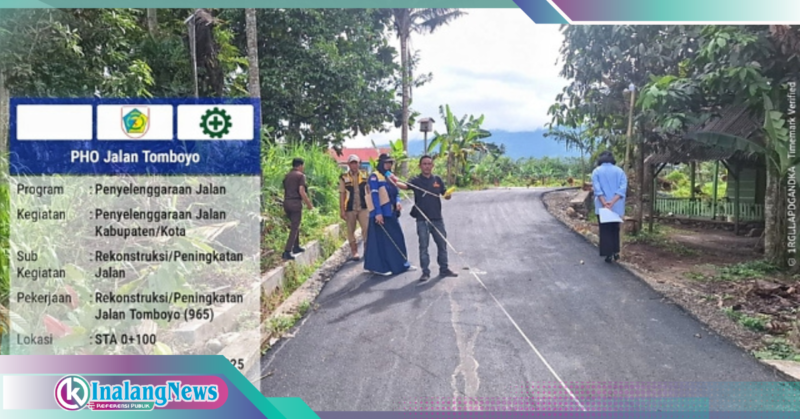PHO Proyek Jalan Dinas PUPR Dinas PUPR Kotamobagu melakukan PHO Proyek Jalan Tamboyo III Desa Kopandakan satu